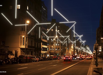 Barcelona presenta las luces de navidad en plena primavera