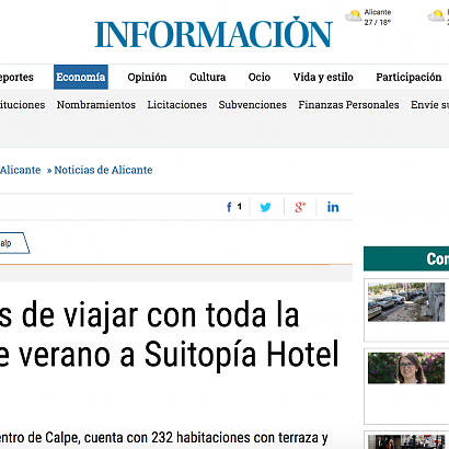 Periódico Información - Especial Suitopia Hotel
